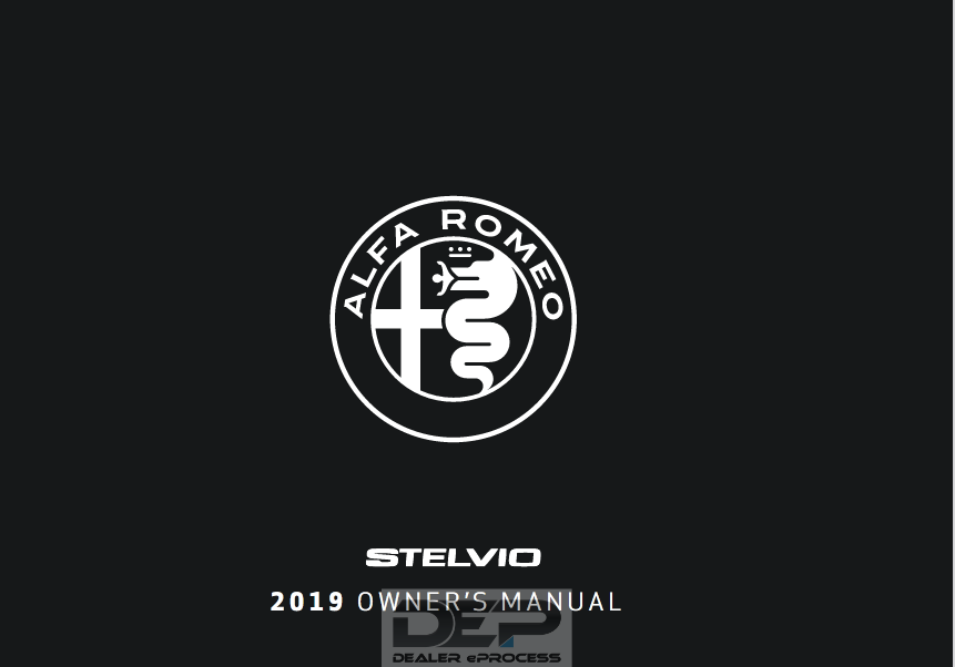 2019 Alfa Romeo Stelvio Owners Manual Image