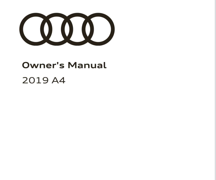 2019 Audi A4 Owner’s Manual Image