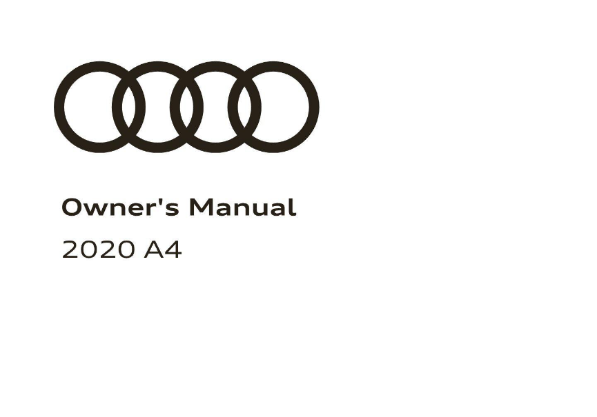 2020 Audi A4 Owner’s Manual Image