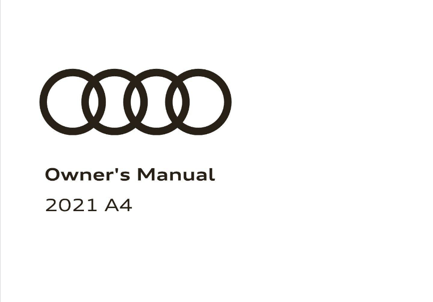 2021 Audi A4 Owner’s Manual Image