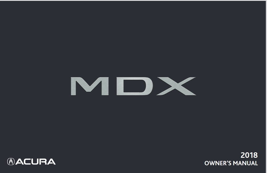 2018 Acura MDX Owner’s Manual Image
