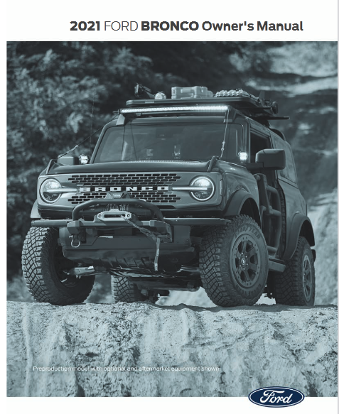 2021 Ford Bronco Owner’s manual Image