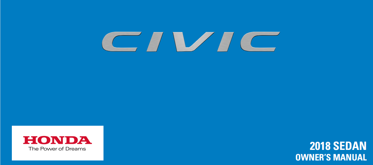2018 Honda Civic Sedan Owner’s Manual Image