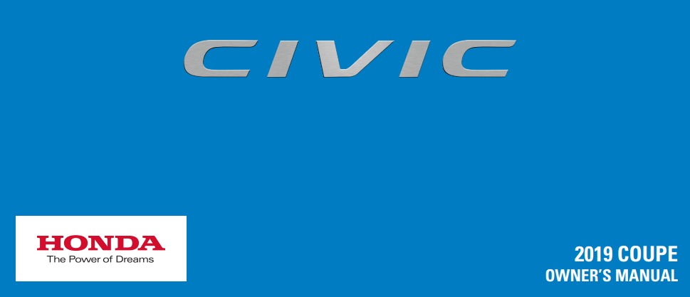 2019 Honda Civic Coupe Owner’s Manual Image