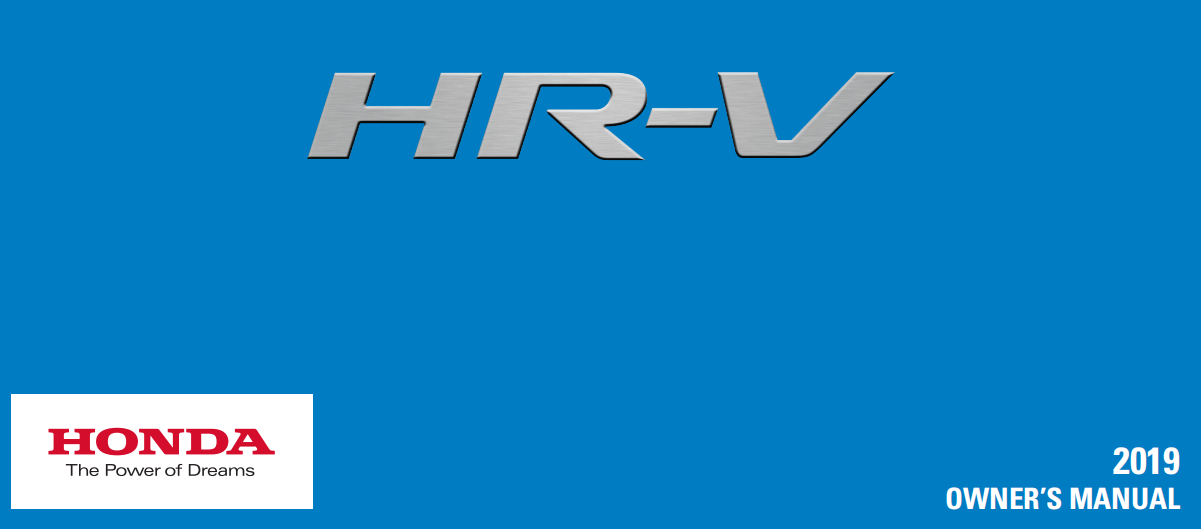 2019 Honda HR-V Owner’s Manual Image