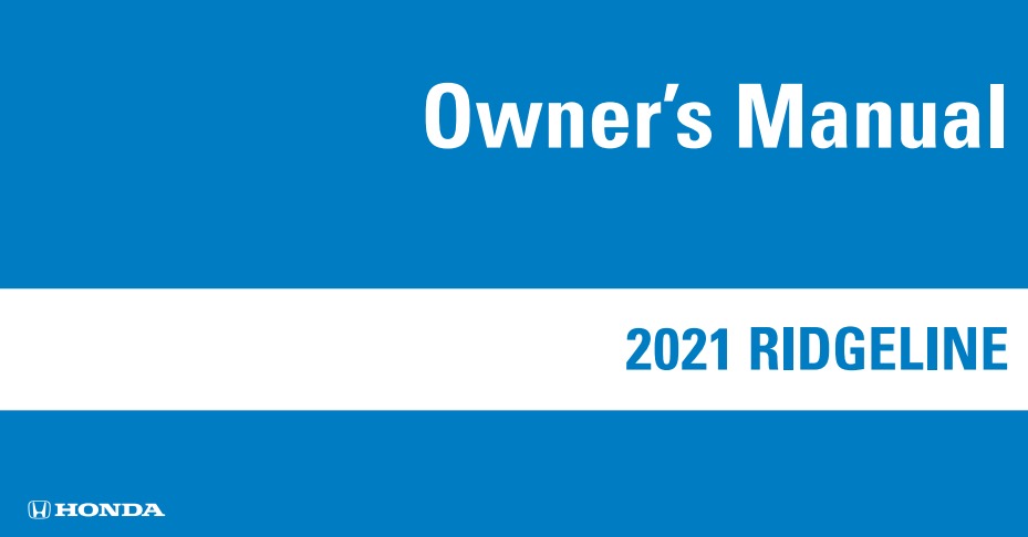 2021 Honda Ridgeline Owner’s Manual Image