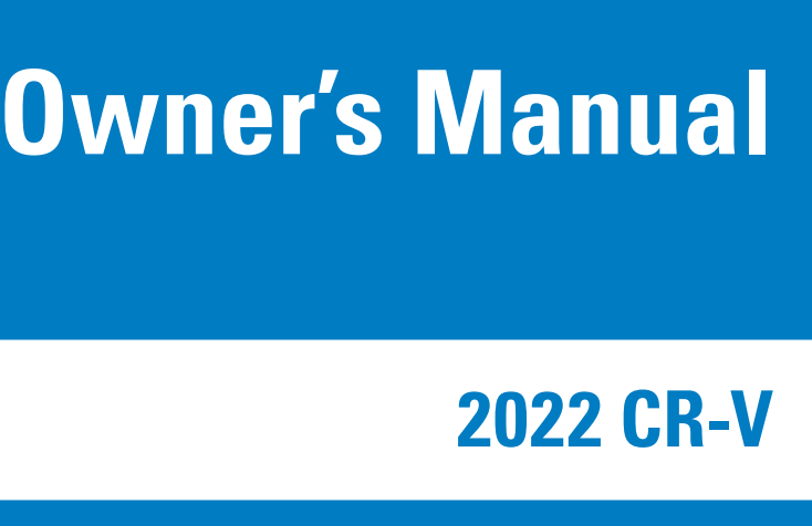 2022 Honda CR-V Owner’s Manual Image