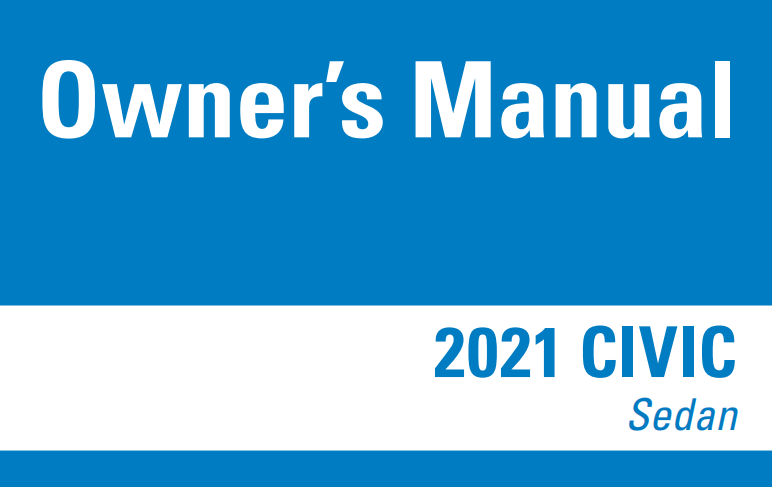 2021 Honda Civic Sedan Owner’s Manual Image