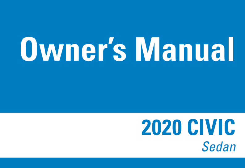 2020 Honda Civic Sedan Owner’s Manual Image