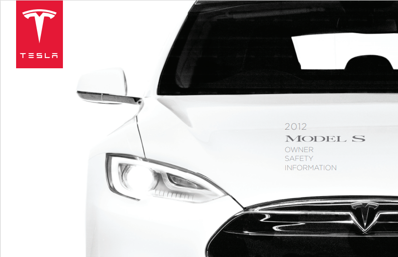 2012 Tesla Model S owner’s manual Image