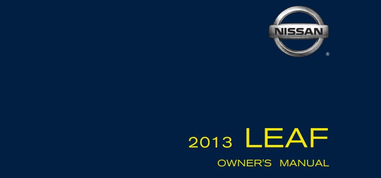 2013 Nissan LEAF owner manual Image