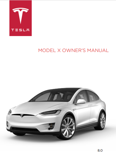 2017 Tesla Model X owner’s manual Image