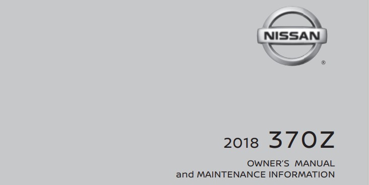 2018 Nissan 370Z owner manual Image