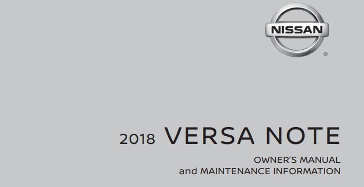 2018 Nissan Versa Note owner manual Image
