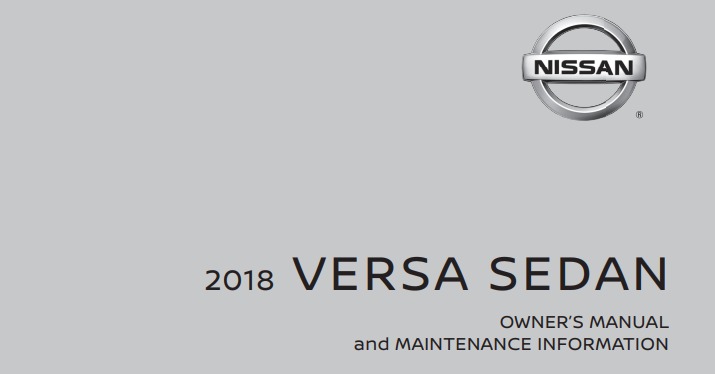 2018 Nissan Versa Sedan owner manual Image