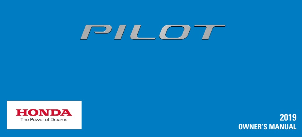 2019 Honda Pilot Owner’s Manual Image