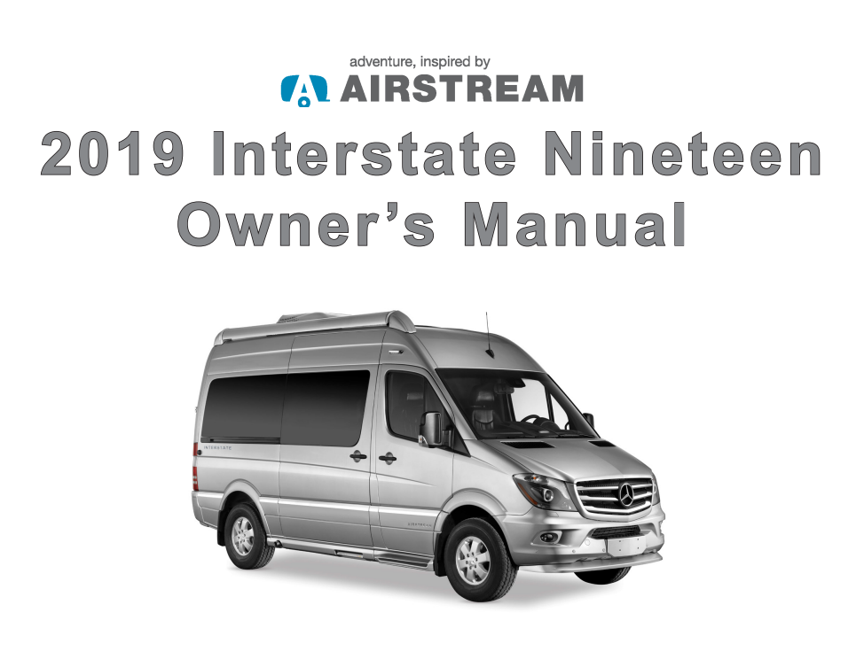 2019 Airstream Interstatenineteen owner’s manual Image