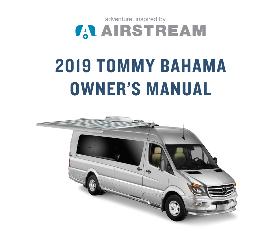 2019 Airstream Tommy Bahama owner’s manual Image