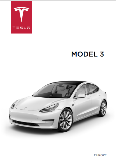 2019 Tesla Model 3 owner’s manual Image