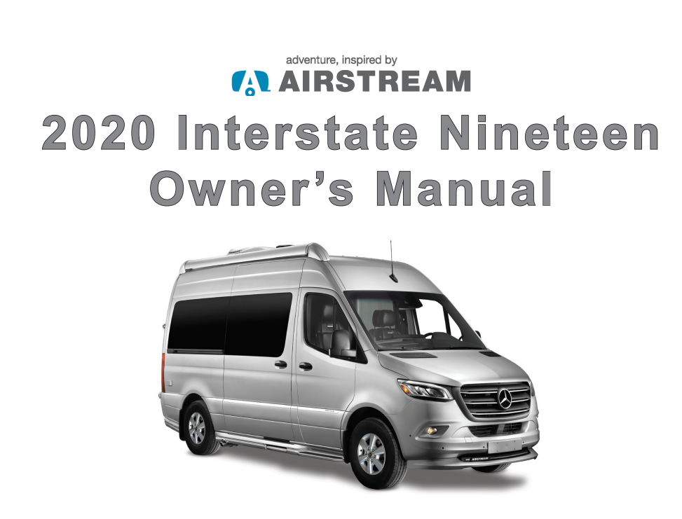 2020 Airstream Interstatenineteen owner’s manual Image