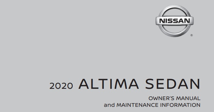 2020 Nissan Altima owner manual Image