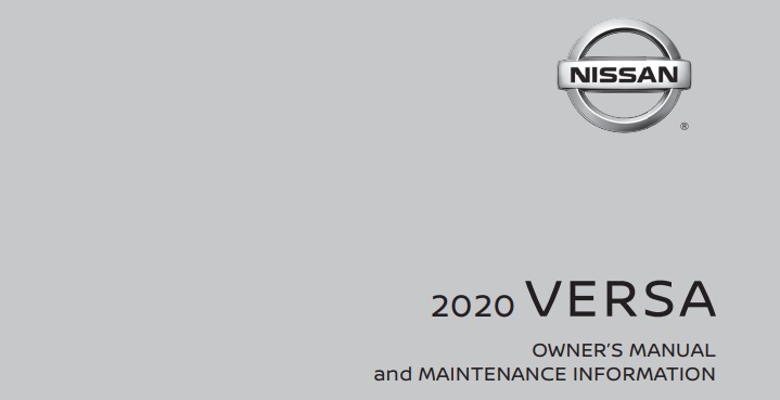 2020 Nissan Versa Sedan owner manual Image
