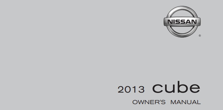 2013 Nissan Cube owner’s manual Image
