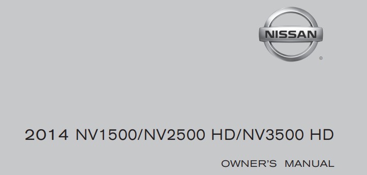 2014 Nissan NV Cargo owner’s manual Image