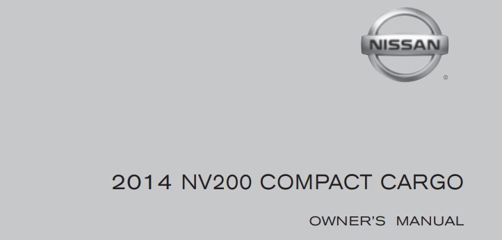 2014 Nissan NV Compact Cargo owner’s manual Image
