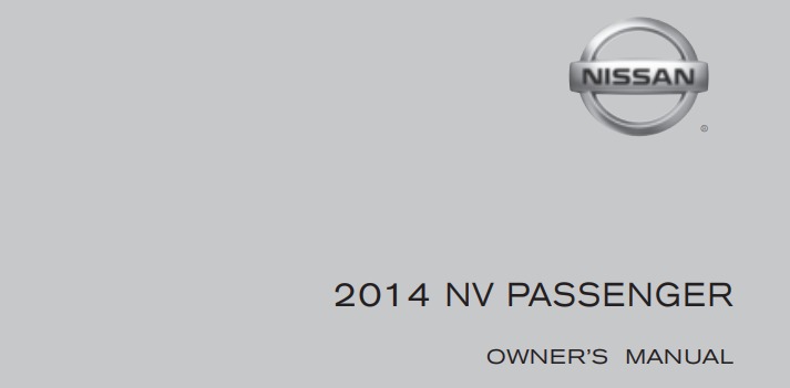 2014 Nissan NV Passenger owner’s manual Image