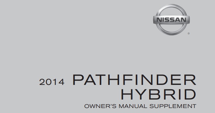 2014 Nissan Pathfinder Hybrid owner’s manual Image