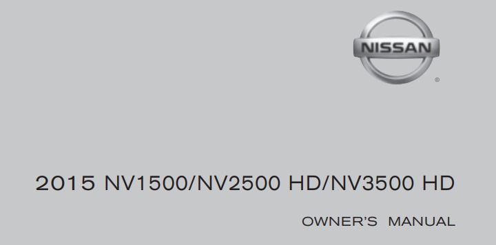 2015 Nissan NV Cargo owner’s manual Image