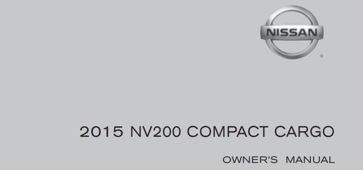 2015 Nissan NV Compact Cargo owner’s manual Image