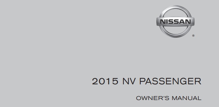 2015 Nissan NV Passenger owner’s manual Image