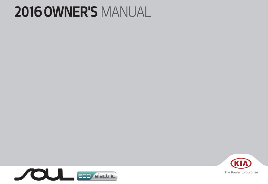 2016 Kia Soul EV owner’s manual Image