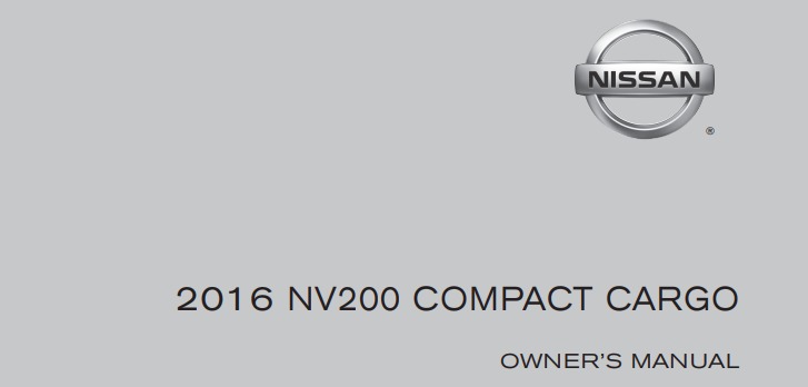 2016 Nissan NV Compact Cargo owner’s manual Image