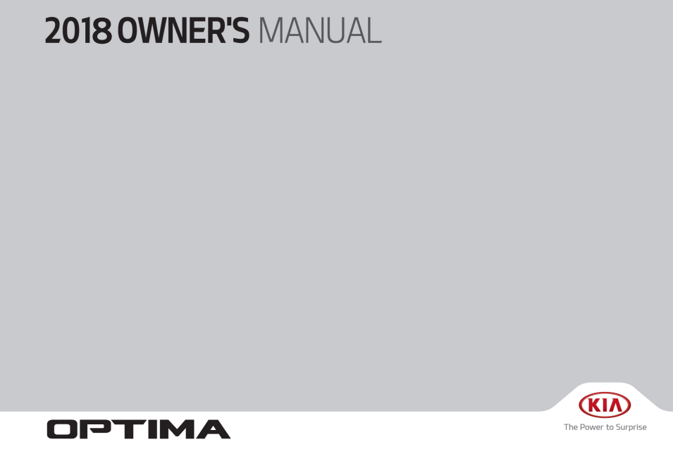 2018 Kia Optima Owner’s Manual Image