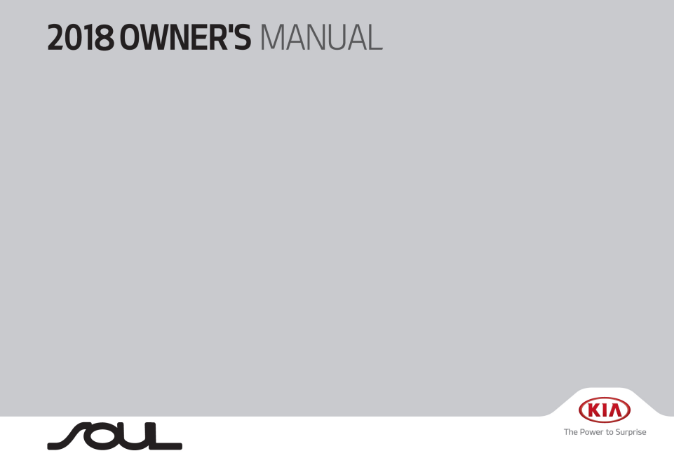 2018 Kia Soul Owner’s Manual Image
