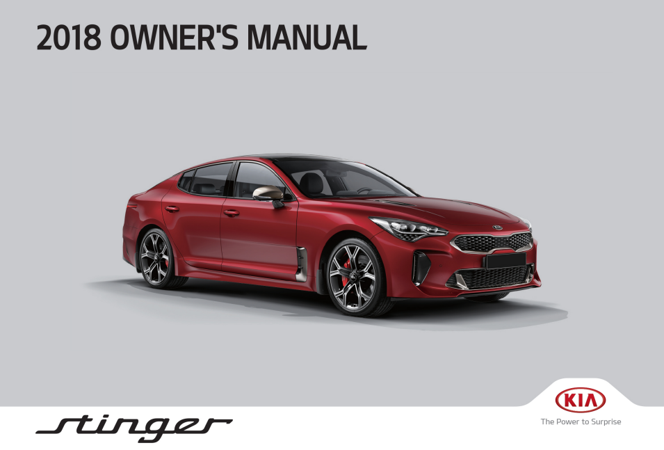 2018 Kia Stinger Owner’s Manual Image