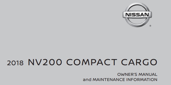 2018 Nissan NV Compact Cargo owner’s manual Image
