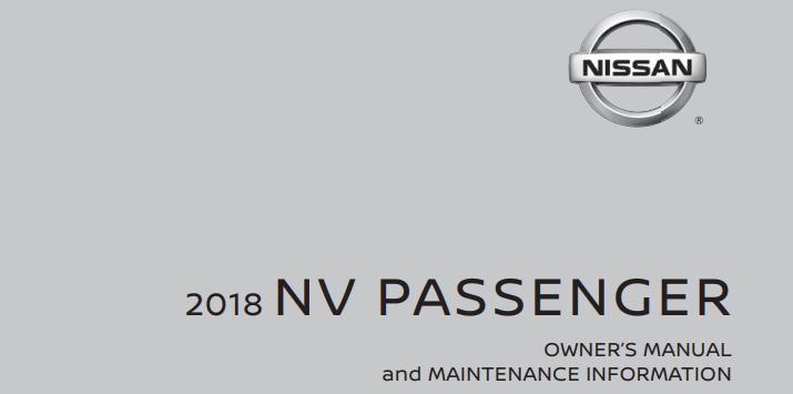 2018 Nissan NV Passenger owner’s manual Image