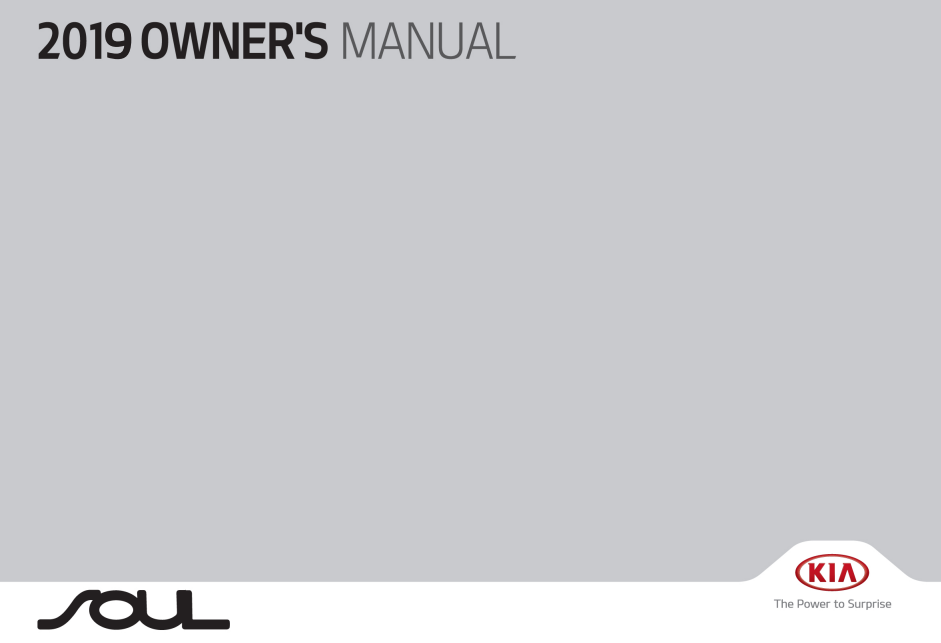 2019 Kia Soul Owner’s Manual Image
