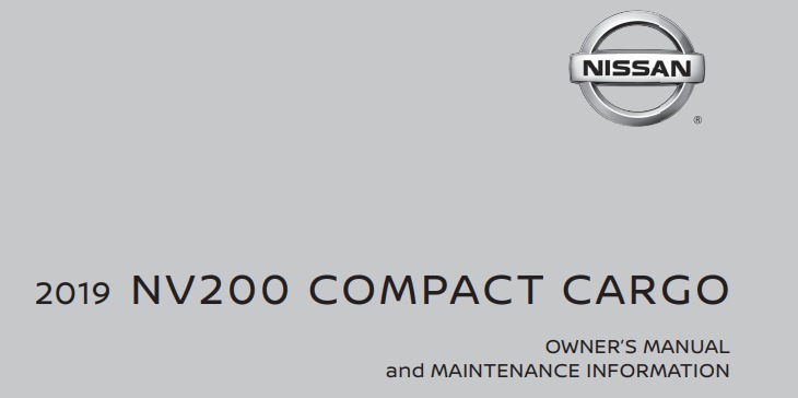 2019 Nissan NV Compact Cargo owner’s manual Image