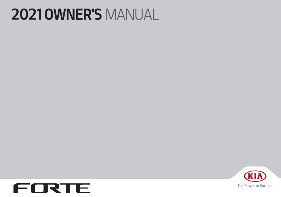 2021 Kia Forte Owner’s Manual Image