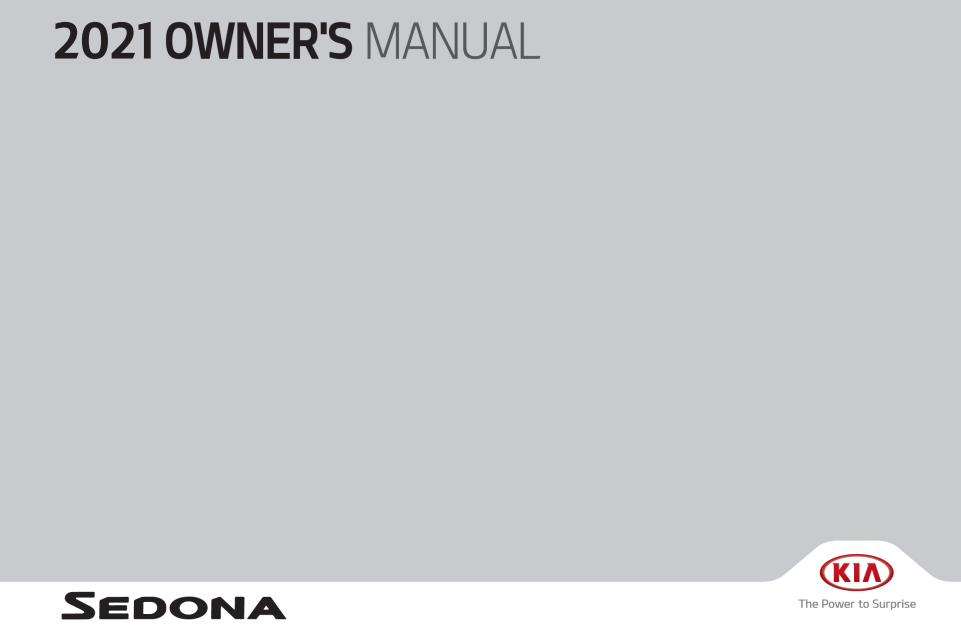 2021 Kia Sedona Owner’s Manual Image