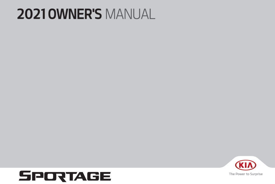 2021 Kia Sportage Owner’s Manual Image