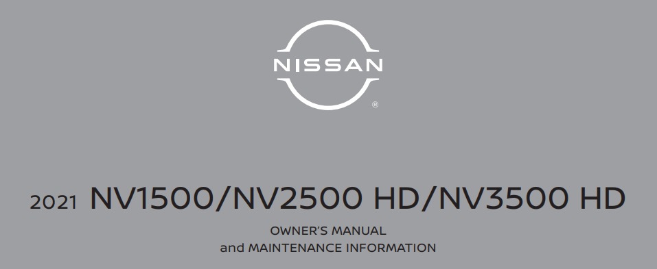 2021 Nissan NV Cargo owner’s manual Image