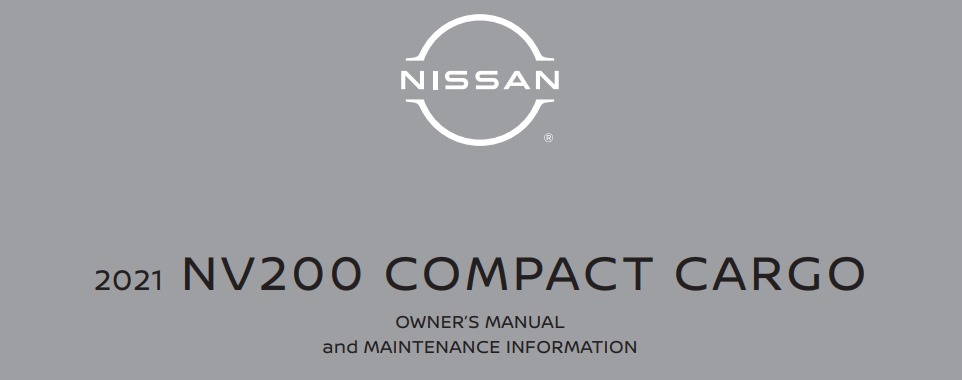 2021 Nissan NV Compact Cargo owner’s manual Image